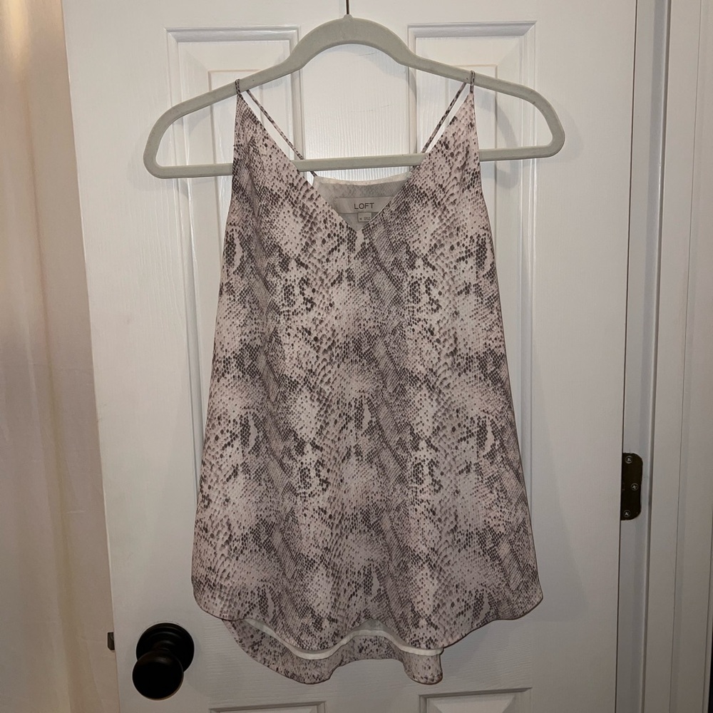 LOFT snakeskin print tank top